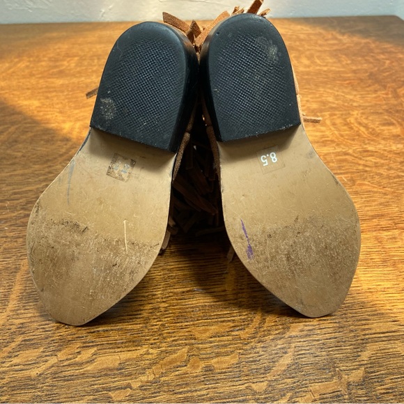 SMOKEY MOUNTAIN BROWN LEATHER FRINGE STUDDED COWGIRL COUNTRY WISTERIA BOOTS - Picture 11 of 16